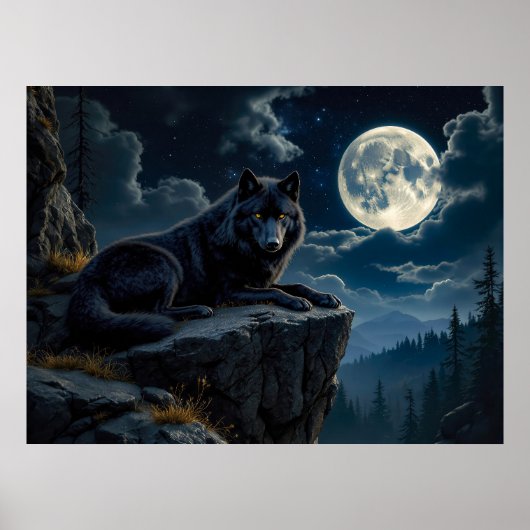 Black Wolf Poster (Vorne)