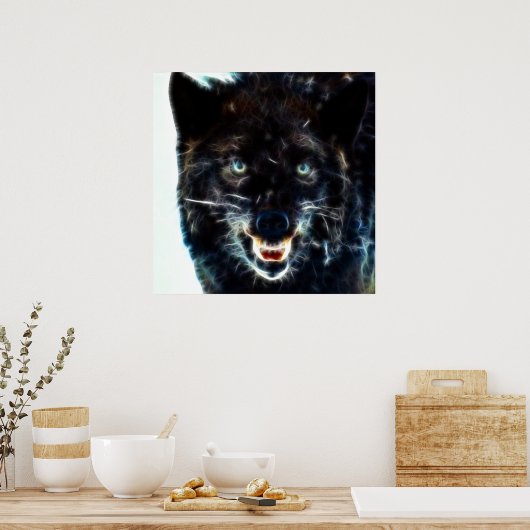 Black Wolf Poster (Küche)