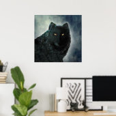Black Wolf Poster (Heimbüro)