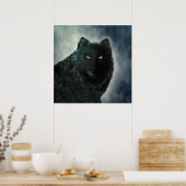 Black Wolf Poster (Küche)