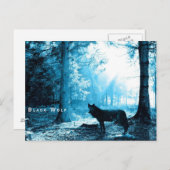 Black Wolf Postkarte (Vorne/Hinten)