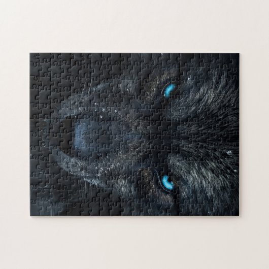 Black Wolf Puzzle (Horizontal)