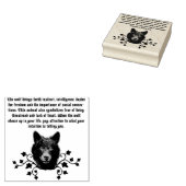 Black Wolf Spirit Animal-Lesezeichen Gummistempel (Stempel)