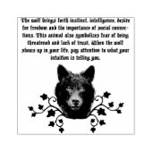 Black Wolf Spirit Animal-Lesezeichen Gummistempel (Prägung)