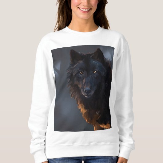 Black Wolf Sweatshirt (Vorderseite)