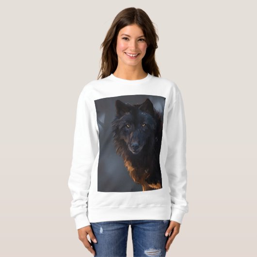 Black Wolf Sweatshirt (Vorne ganz)