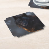Black Wolf Untersetzer (angewinkelt)