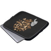 Black Woman Afro Butterfly Black History Month Laptopschutzhülle (Vorne Knopf)