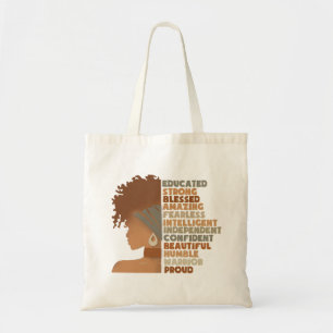 Black Woman Afro Girl Tragetasche