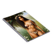Black Woman Bikini Model Floral Beauty Card Notizblock (Rechte Seite)