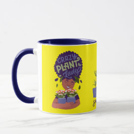 Black Woman Crazy Pflanze Lady, Zuhause Sweet Zuha Tasse