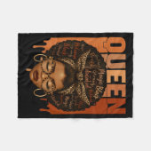 Black Woman Educated Strong Black History Month Gi Fleecedecke (Vorderseite (Horizontal))