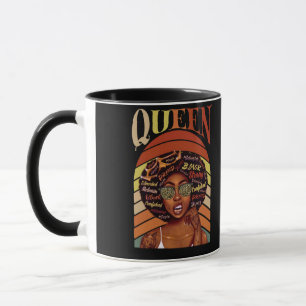 Black Woman Educated Strong Melanin Queen African Tasse