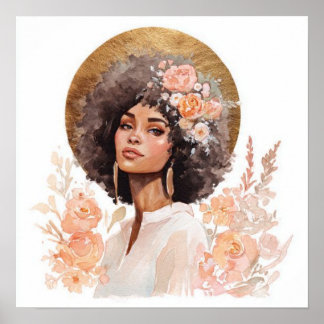 Black Woman Empowerment Art Poster