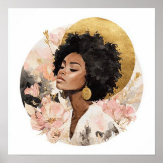 Black Woman Empowerment Art Poster