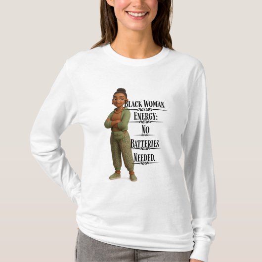 Black Woman Energy,Pixarstyle 3D T-Shirt (Vorderseite)