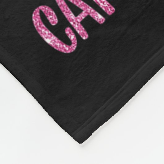 Black Woman In October We Wear Pink Breast Cancer Fleecedecke (Ecke)