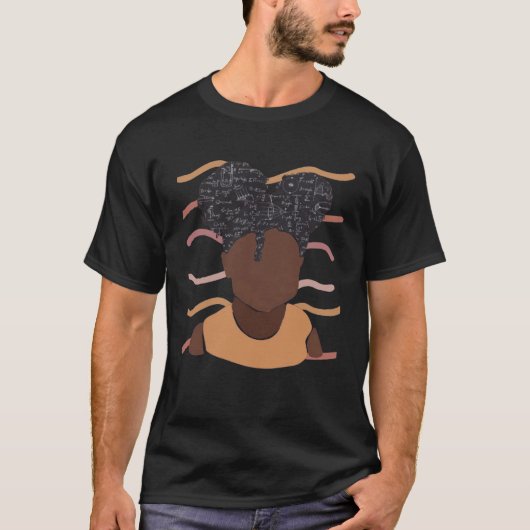 Black Woman In STEM Science Math African Melanin G T-Shirt (Vorderseite)