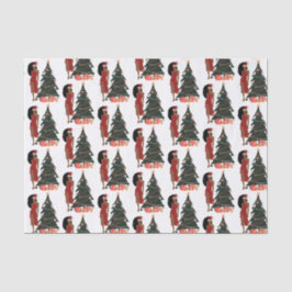 Black Woman Leo Zodiac Weihnachtsschmuck Seidenpapier