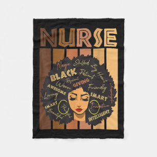 Black Woman Magic Afro Melanin Queen Black History Fleecedecke