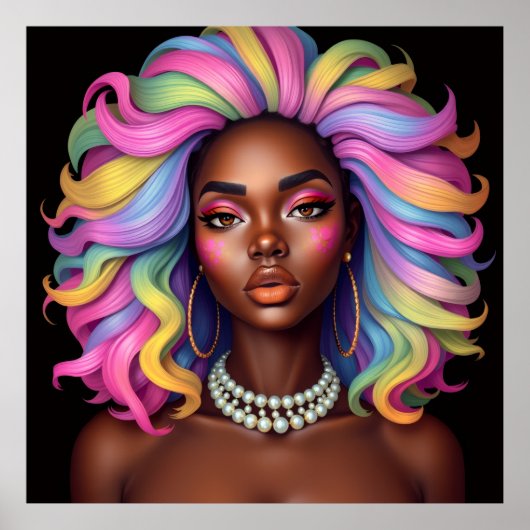 Black woman melanin sistas brown skin girls sista poster (Vorne)