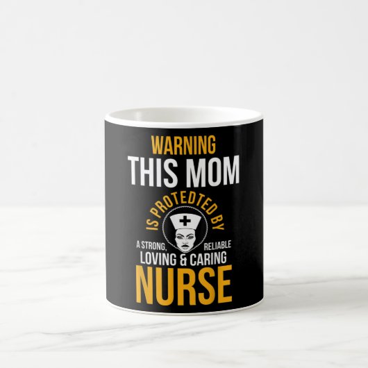 Black Woman Mom Afro Nurse Cool Black History Mont Kaffeetasse (Mittel)
