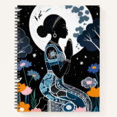 Black Woman Prayer Spiral Notebook Notizblock (Vorderseite)