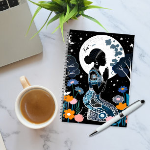 Black Woman Prayer Spiral Notebook Notizblock