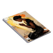Black Woman Praying | Impasto Abstract Art Notizblock (Rechte Seite)