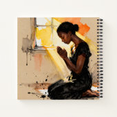 Black Woman Praying | Impasto Abstract Art Notizblock (Rückseite)