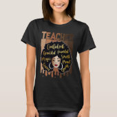 Black Woman Teacher Afro Smart African American Lo T-Shirt (Vorderseite)