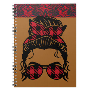 Black Woman Tribal Muster Notebook Notizblock