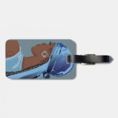 Black woman with durag artwork gepäckanhänger (Rückseite horizontal)