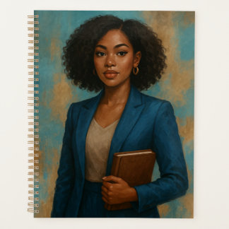 Black Woman Yearly Planner Planer