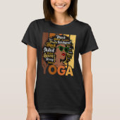 Black Woman Yoga Afro Melanin Cool Black History M T-Shirt (Vorderseite)
