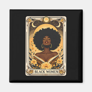 Black Women Afro Hair Black History Tarot Ca Magnet