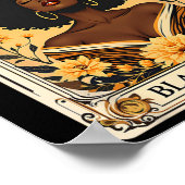 Black Women Afro Hair Black History Tarot Ca Poster (Ecke)
