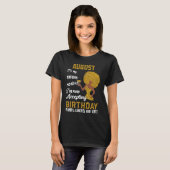 Black Women August Birthday Leo Queens Virgo Girl T-Shirt (Vorne ganz)