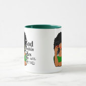 Black Women, Black Queen, Afro, Gott ist in ihr Tasse (Zentrum)