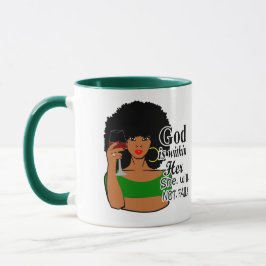Black Women, Black Queen, Afro, Gott ist in ihr Tasse