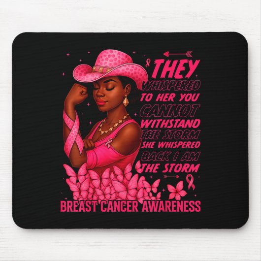 Black Women Breast Cancer Survivor Nk Ribbon I'm T Mousepad (Vorne)