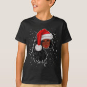 Black Women Christmas Santa Claus Afro American Fu T-Shirt (Vorderseite)