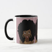 Black Women Friends, Annoyed, Blume, Bubblegum Tasse (Links)