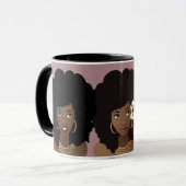 Black Women Friends, Annoyed, Blume, Bubblegum Tasse (Vorderseite Links)