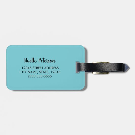 Black Women Friends, Bubblegum, Naturhaar, Blau Gepäckanhänger (Rückseite horizontal)