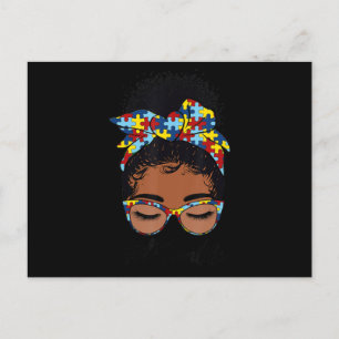 Black Women Girls Autistic Autists Awareness Mama Postkarte