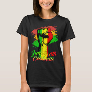 Black Women Hand Juneteente feiert Unabhängigkeit T-Shirt