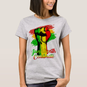 Black Women Hand Juneteente feiert Unabhängigkeit T-Shirt
