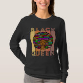 Black Women Melanin Teacher Queen Afro Black Girl T-Shirt (Vorderseite)
