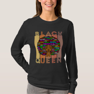 Black Women Melanin Teacher Queen Afro Black Girl T-Shirt